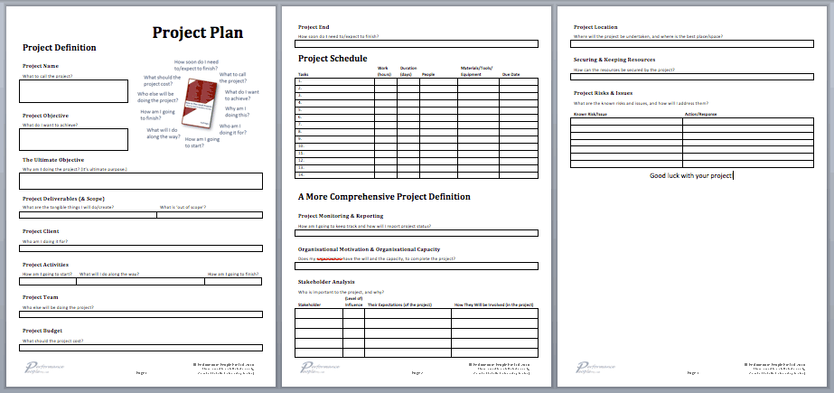 Project Plan template